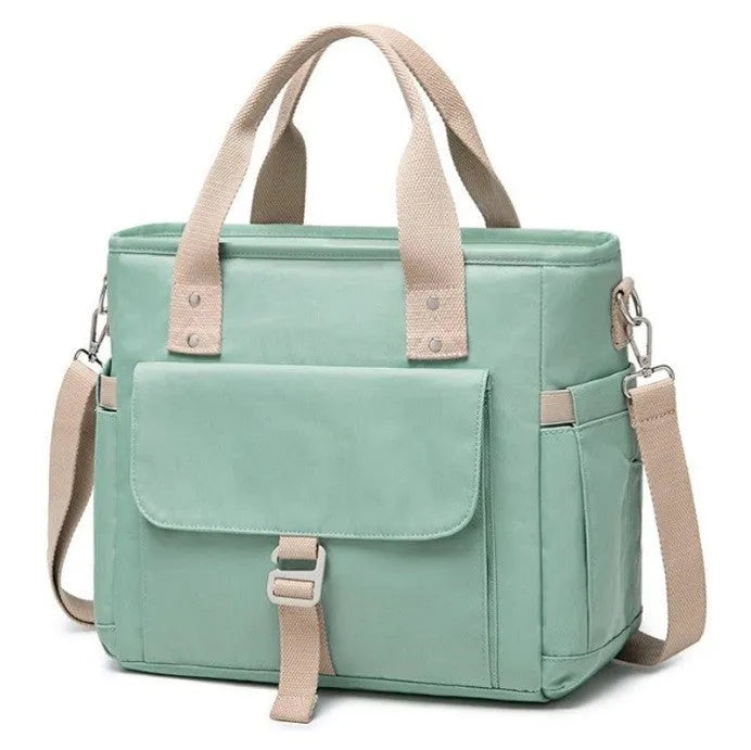 Portable insulated picnic bag with removable shoulder strap in Oxford cloth