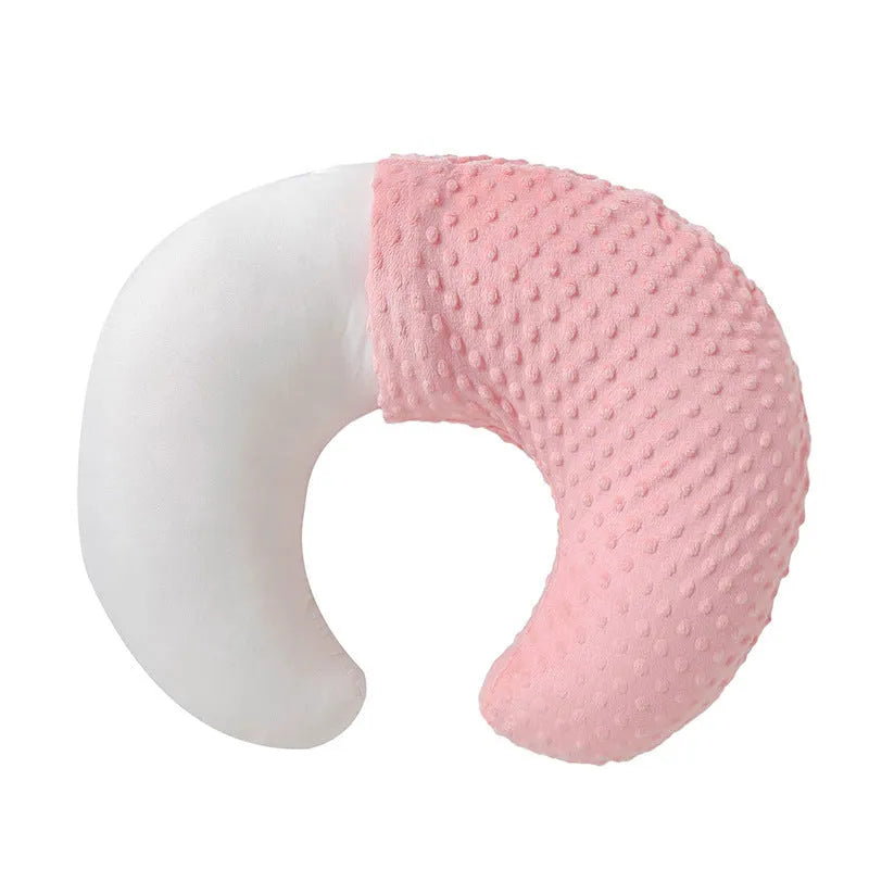 Multifunctional nursing pillow with milk spilt prevention in pink, yellow, grey, and light blue colours
