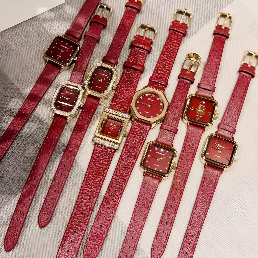 Chinese style alloy women's watch with multiple dial pattern options including diamond and camellia designs