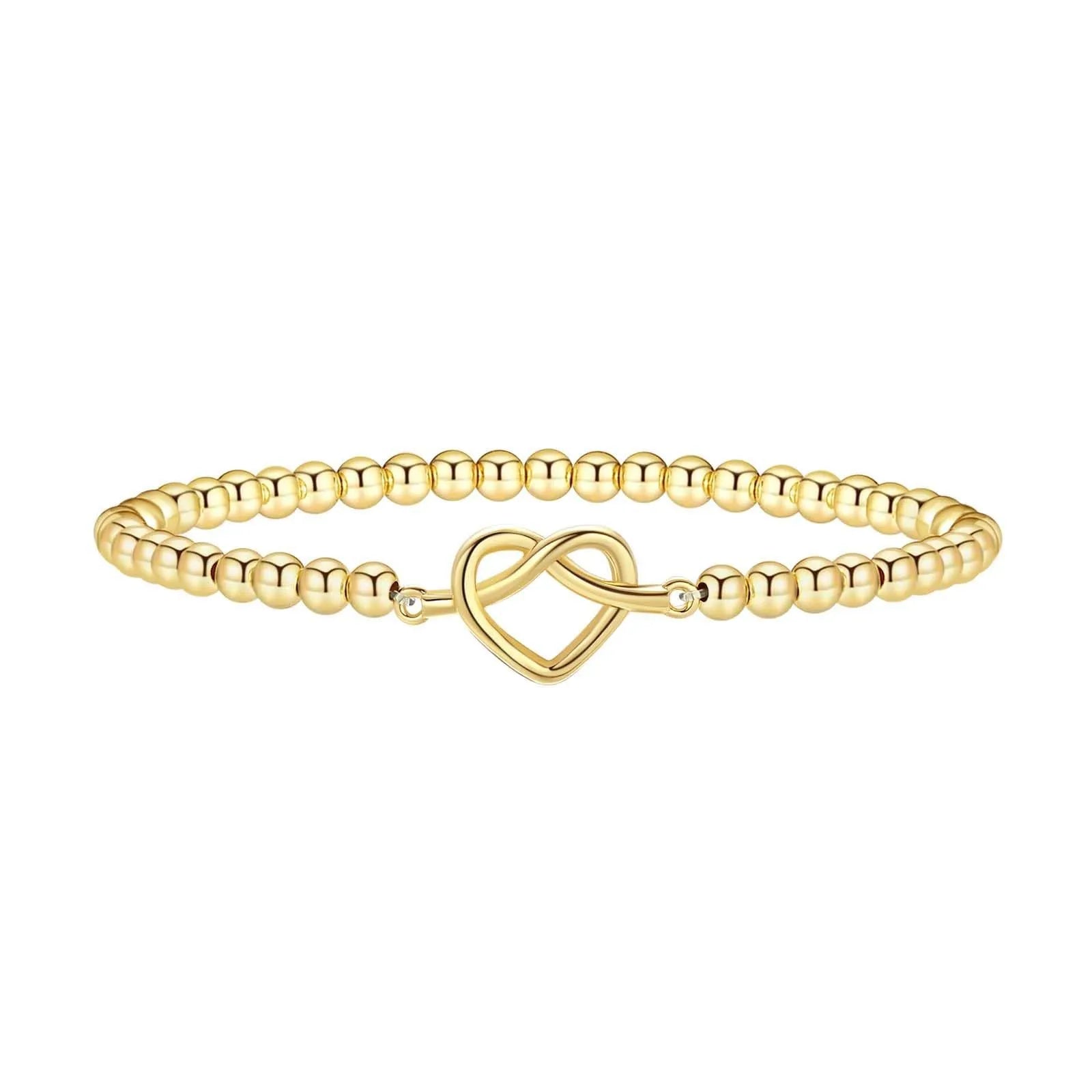 Adjustable stainless steel beaded bracelet with geometric design and round beads in multiple colour styles