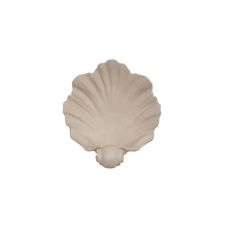 White resin fruit plate decoration with detailed simulation shell design for table centrepiece displays