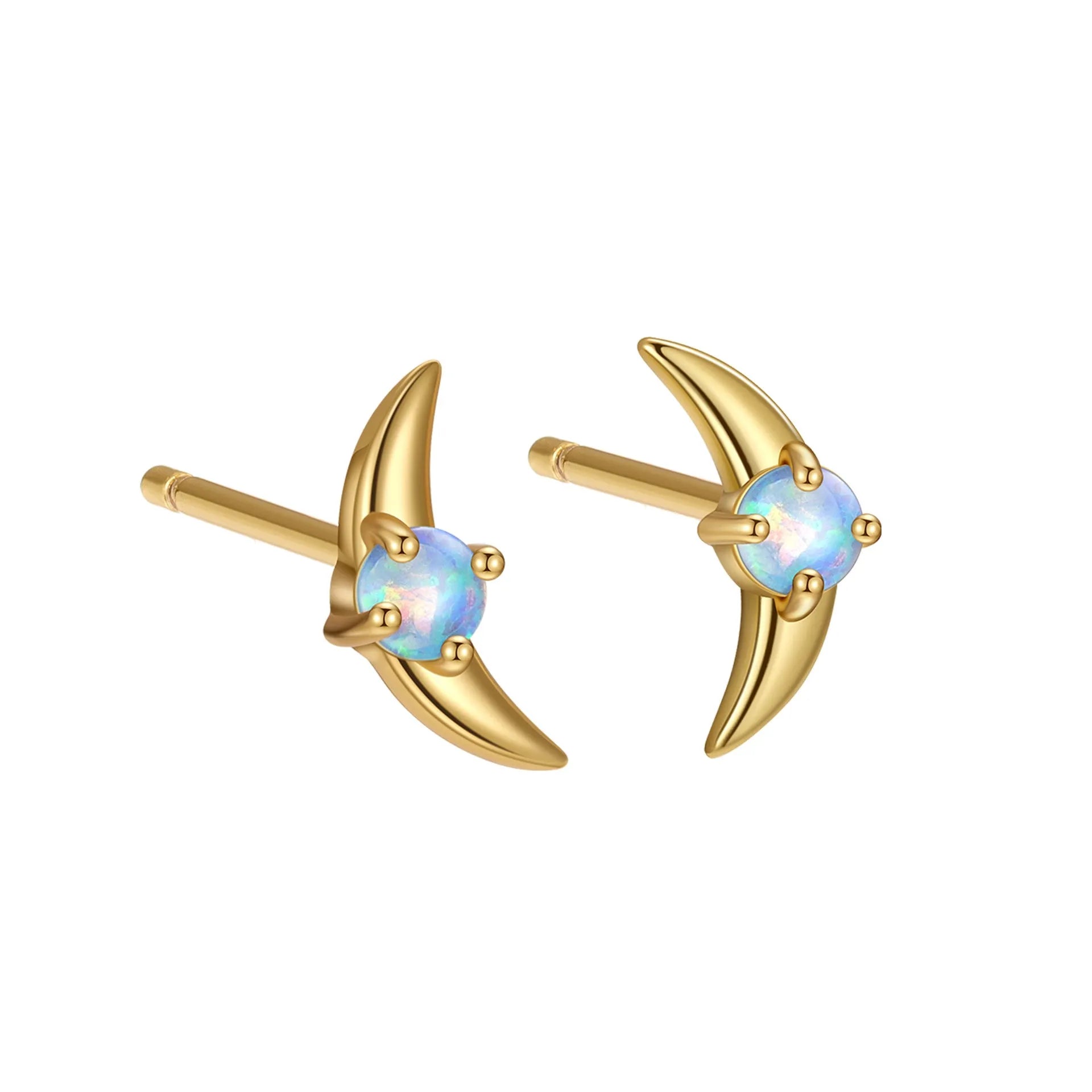 925 silver geometric earrings for women with electroplated finish