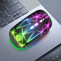 Wireless Bluetooth mouse with luminous charging and metal roller in various colour options