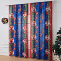 American-style printed Christmas curtain with semi-sunshade function on polyester fabric