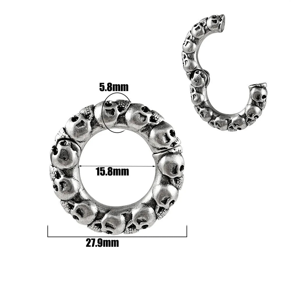 Shaped totem pattern stainless steel earrings with electroplated finish in fashion colours