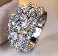 Women's round hollow fashion ring in copper available in multiple sizes and colour combinations