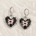 Women's alloy cross crystal earrings in five colours with dripping oil finish and multiple design elements