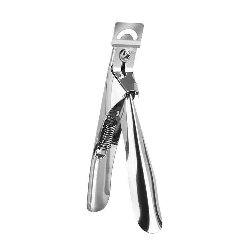 French manicure scissors with U-shaped cutting edge in stainless steel construction