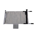 Portable children's aircraft pedal seat extender in blue, black, and grey colours with drawstring storage pocket