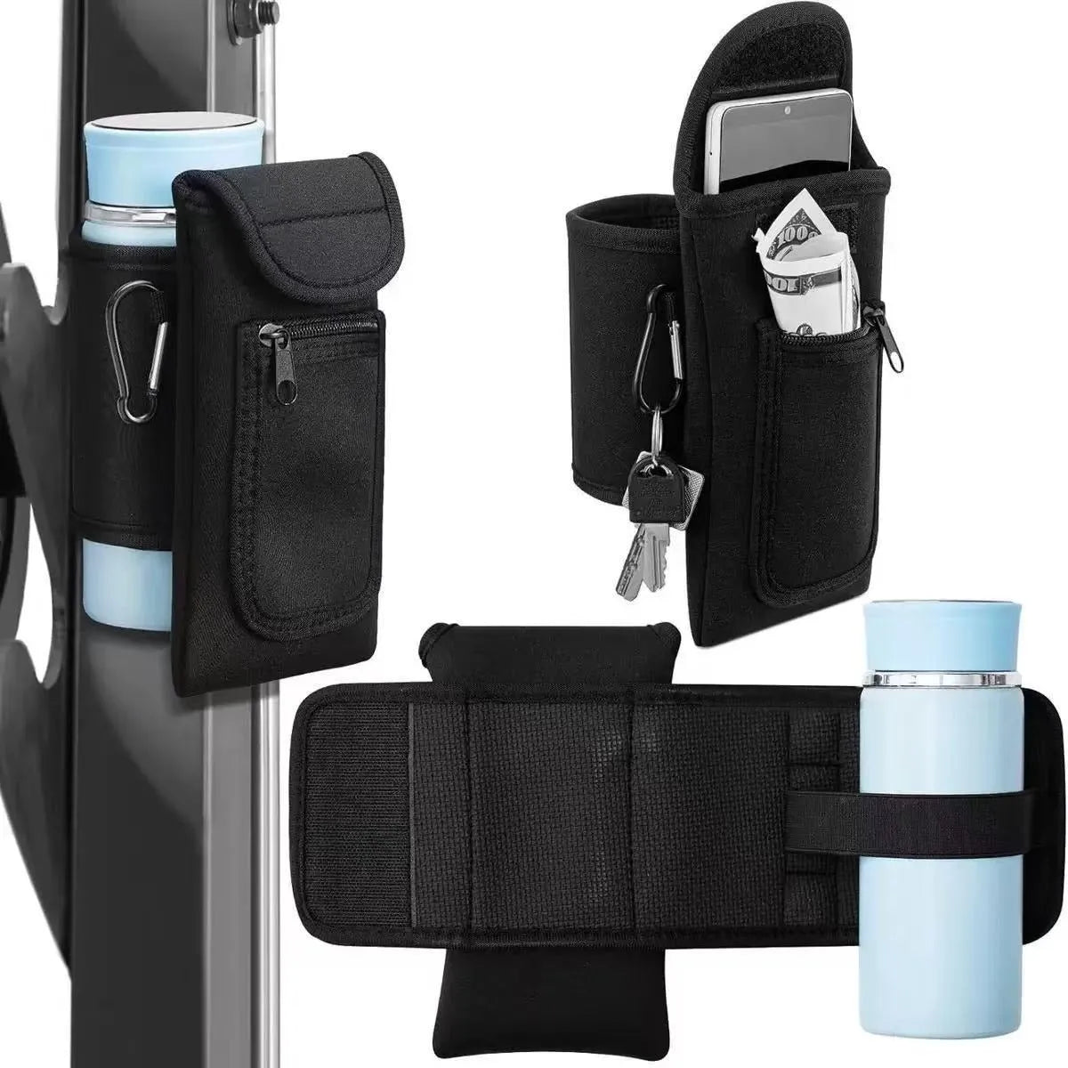 Cloth fitness cup sleeve for kettle storage with magnetic closure option in multiple colours