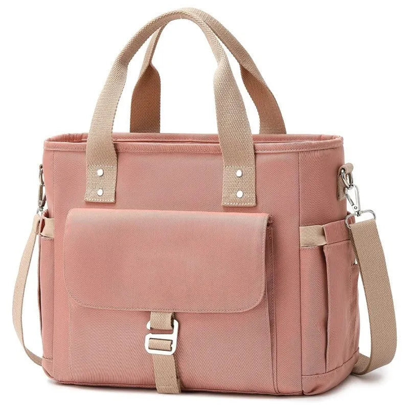 Portable insulated picnic bag with removable shoulder strap in Oxford cloth