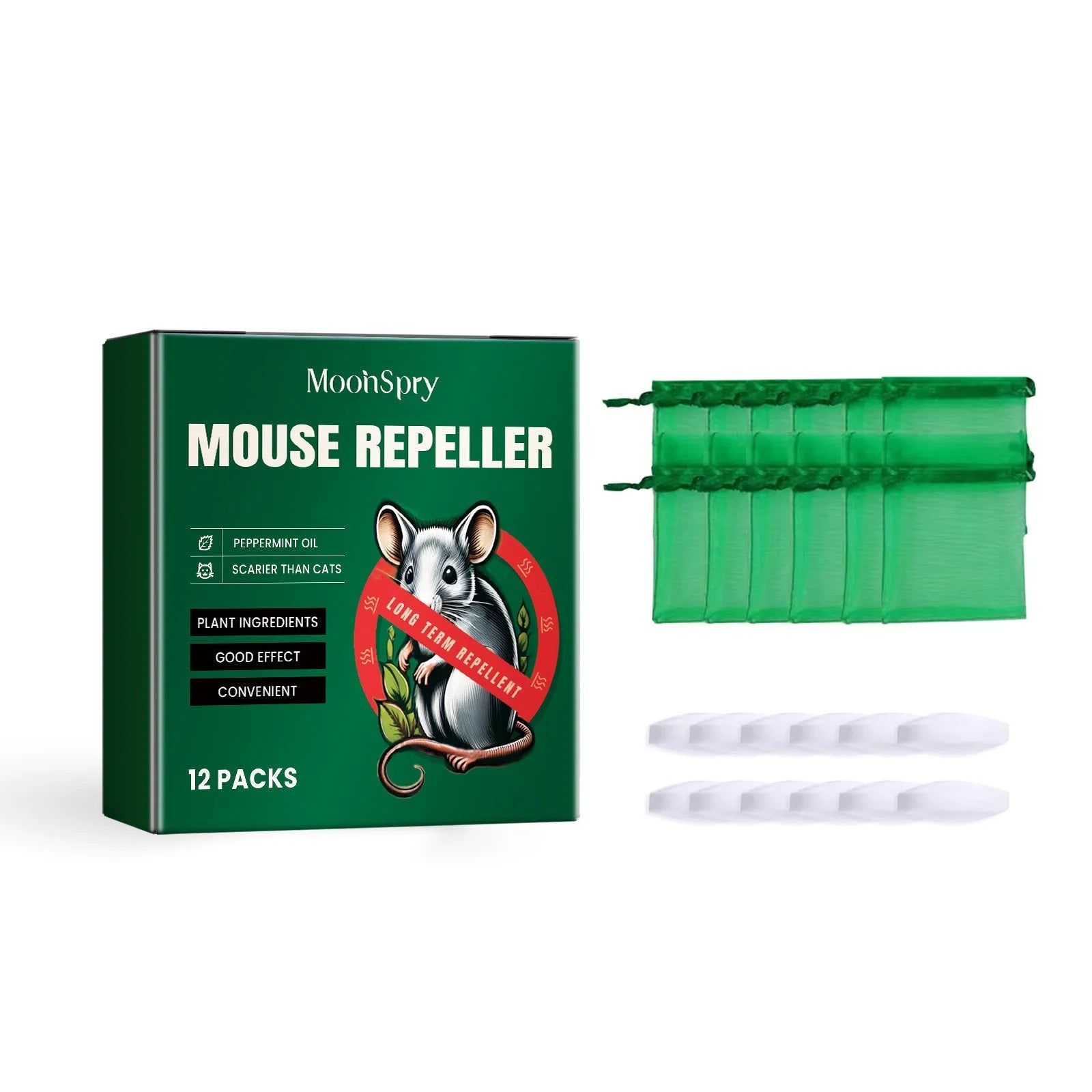 60ml natural rat repellent spray bottle with plant-based formula for home and outdoor use