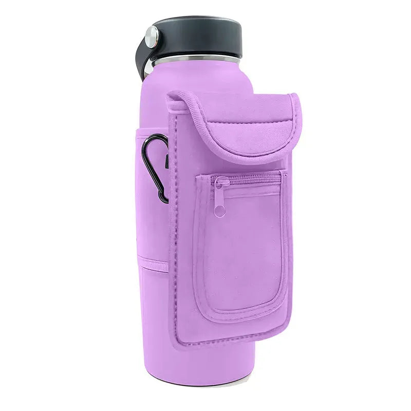 Cloth fitness cup sleeve for kettle storage with magnetic closure option in multiple colours