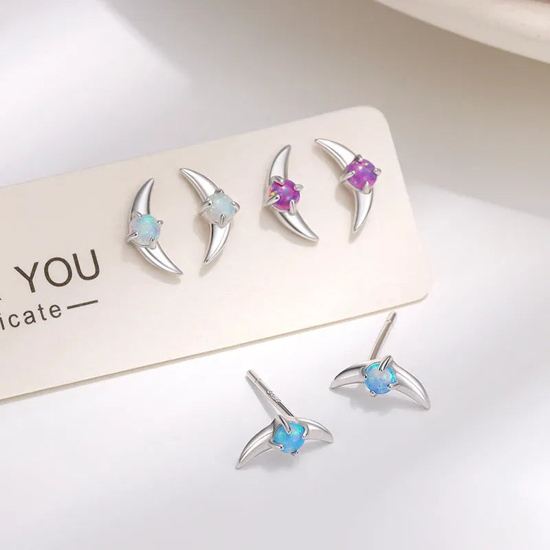 925 silver geometric earrings for women with electroplated finish