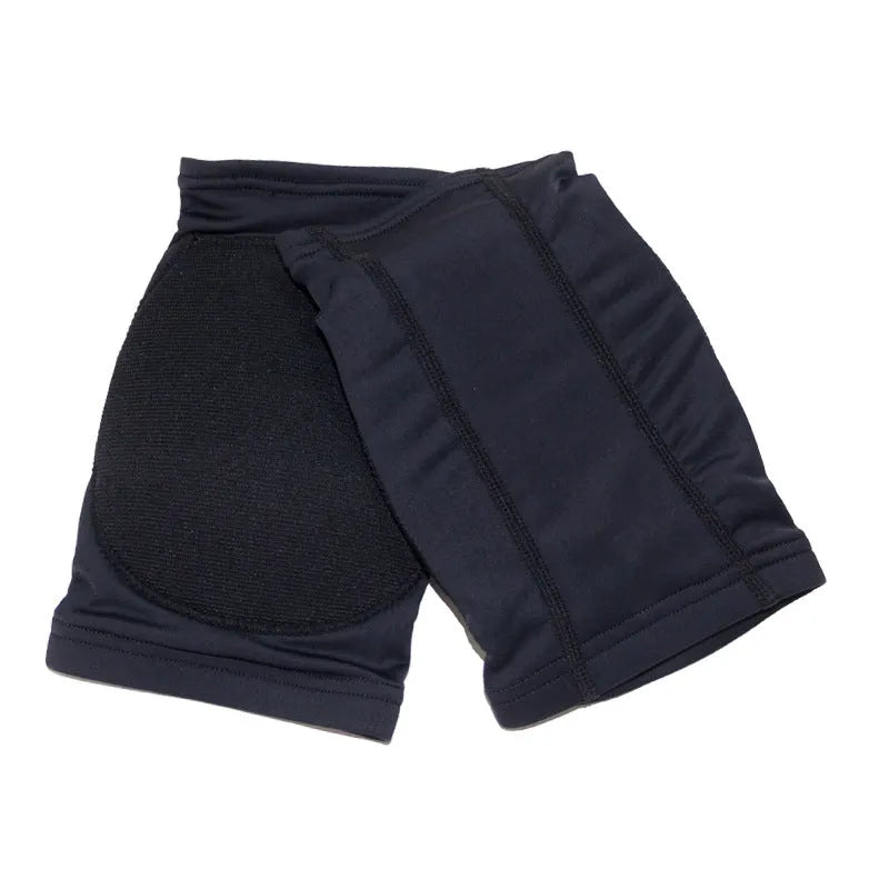 Pair of knee pads for dance and yoga in black or skin colour with size options from XS to XL