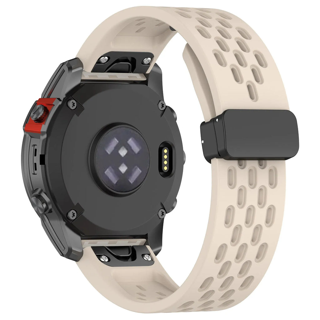 Quick release watch strap for Fenix8 and Fenix7pro watches with screwdriver tool, shown in multiple colour options.