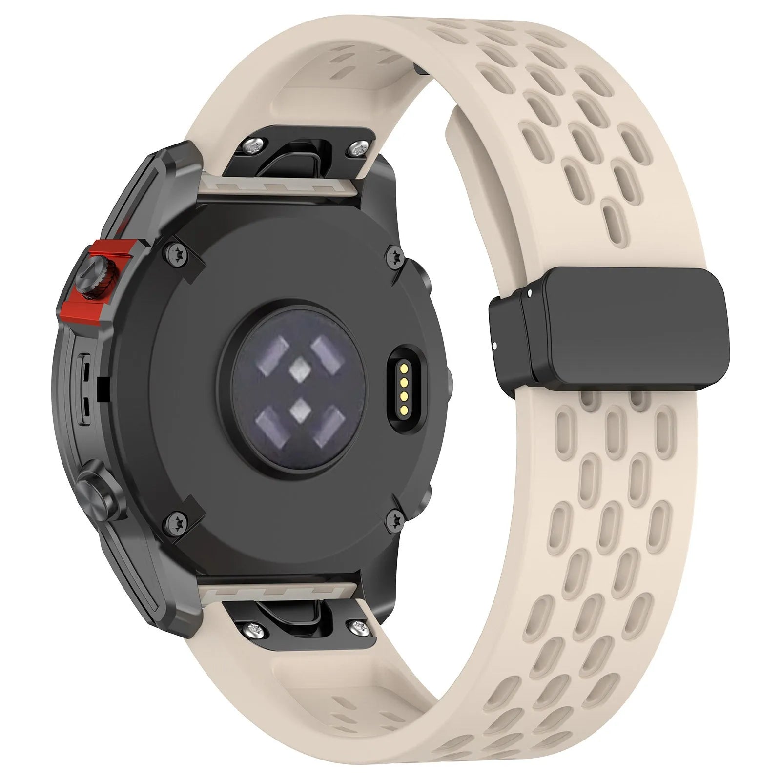 Quick release watch strap for Fenix8 and Fenix7pro watches with screwdriver tool, shown in multiple colour options.