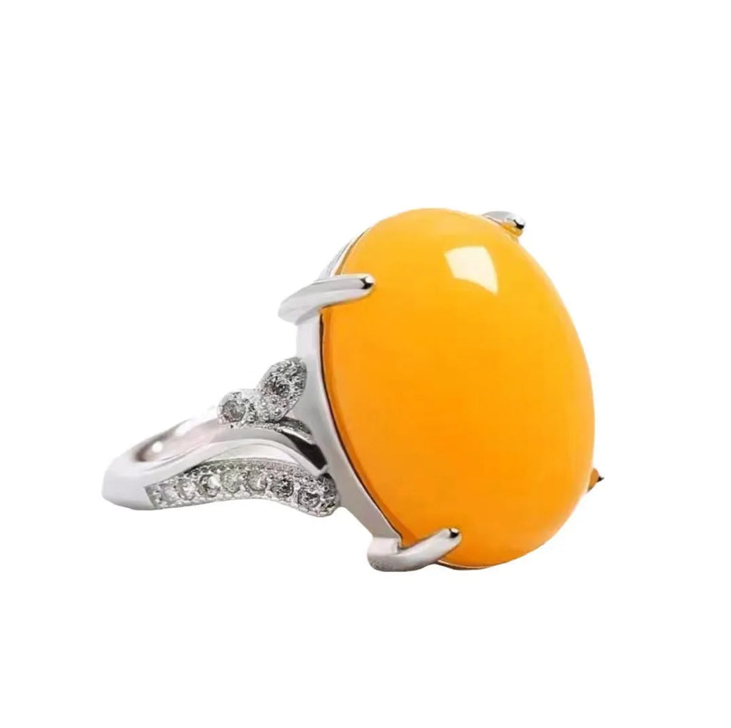 Adjustable geometric alloy ring with natural sapphire style in five colour options
