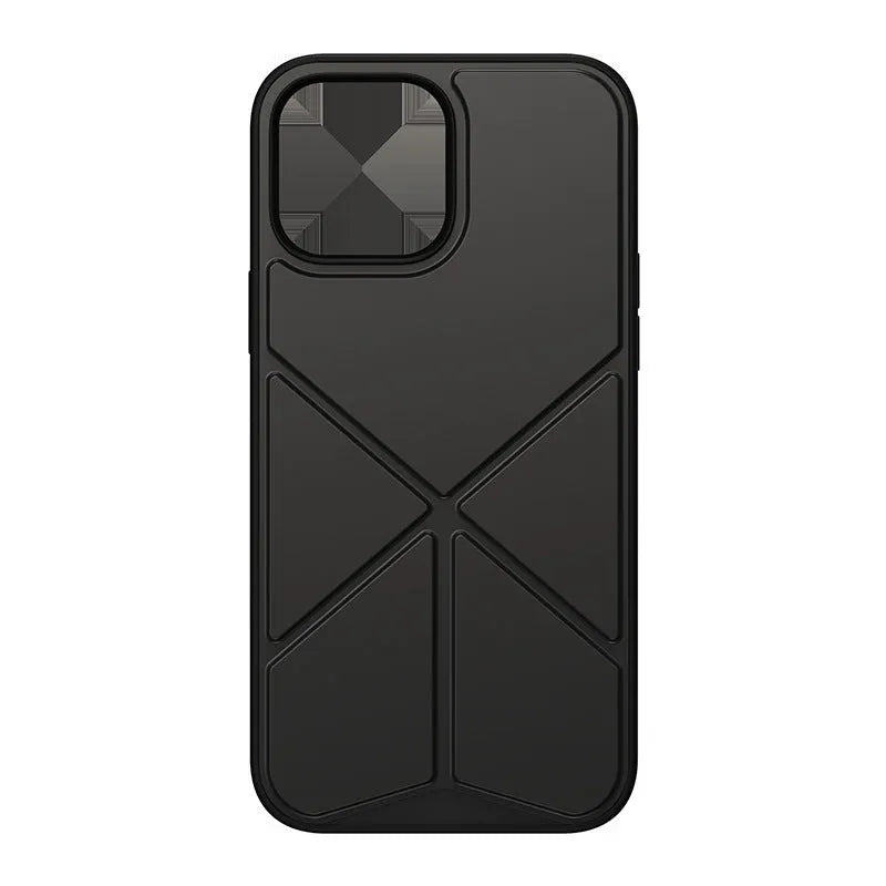 Simple solid-colour TPU back cover case for iPhone 13 series models in black and blue.