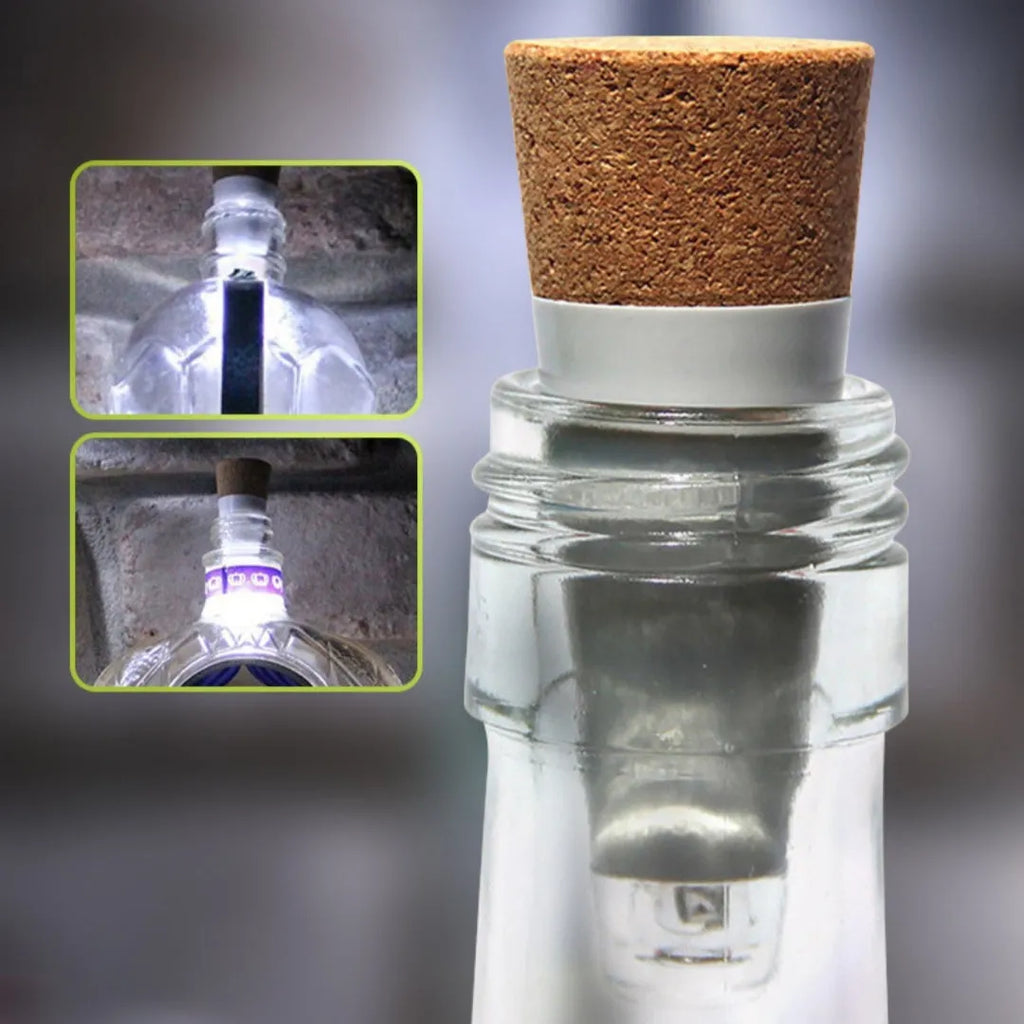 LED rechargeable bottle cap cork light with plastic shell for holiday decoration