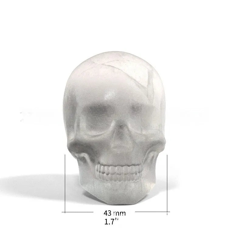 Food grade silicone ice cube tray showing 3D skull cavity shape