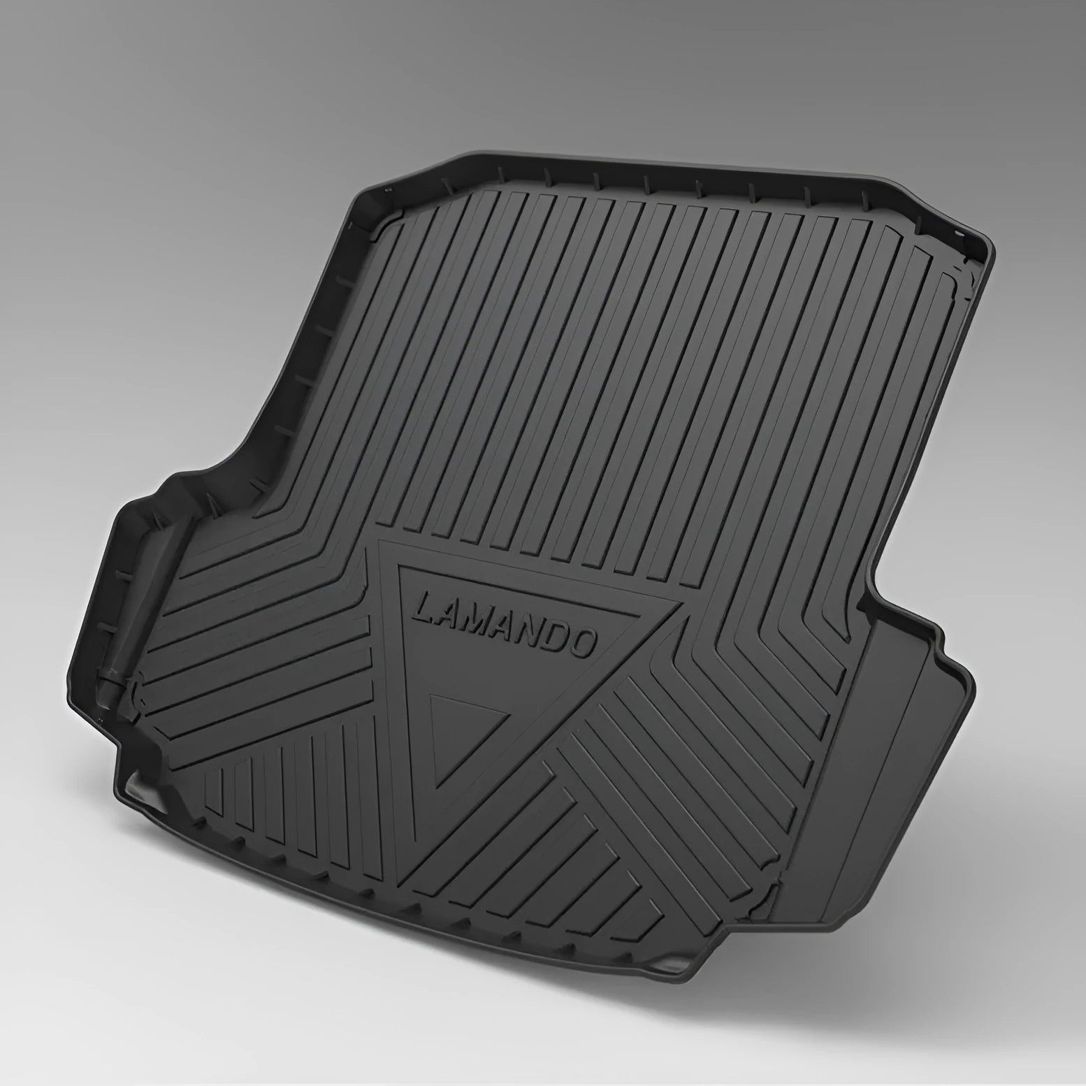 Black carbon fiber pattern TPE trunk pad for vehicle boot protection
