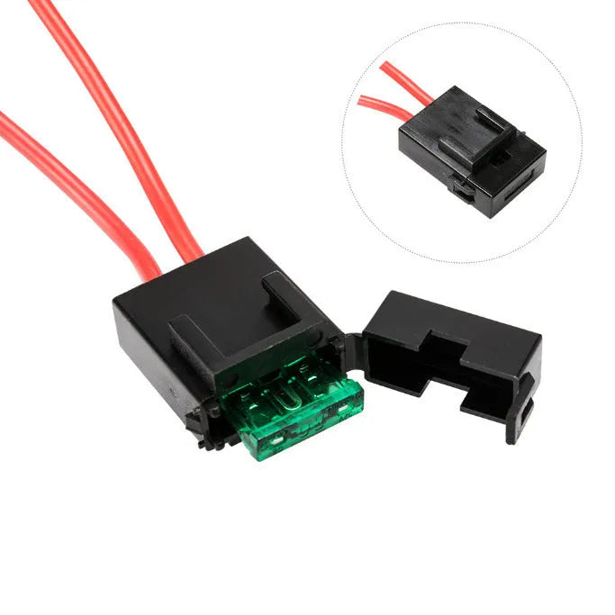 Black off-road LED spotlight wiring harness kit with switch and 2-metre cable