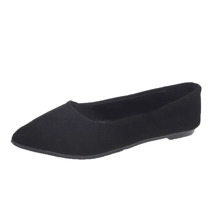 Women's leopard print flat pumps with pointed toe design and low 1-3cm heel
