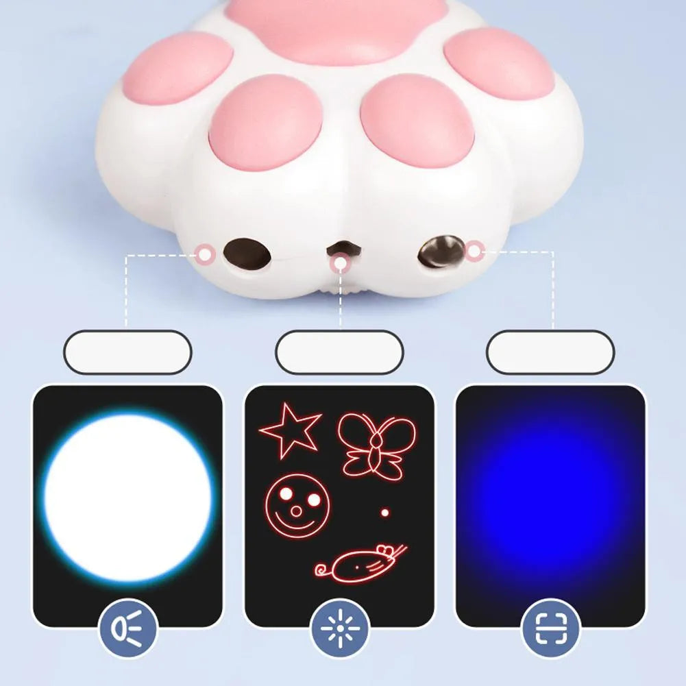 USB rechargeable infrared cat teaser toy and keychain torch in black or pink