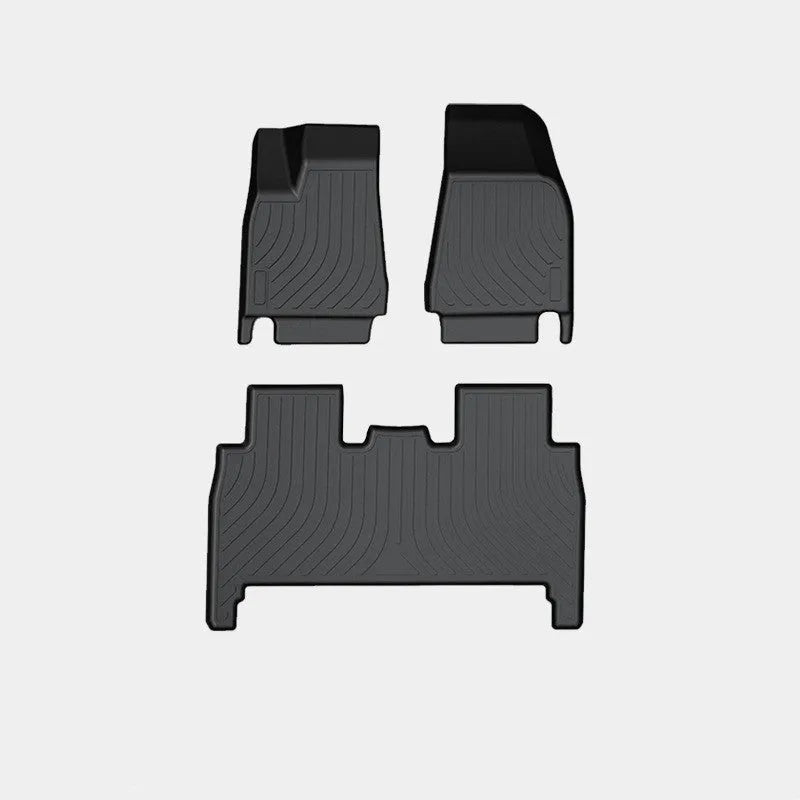 Waterproof TPE rubber car mats for Tesla Model X with tailbox cushion and foot pads