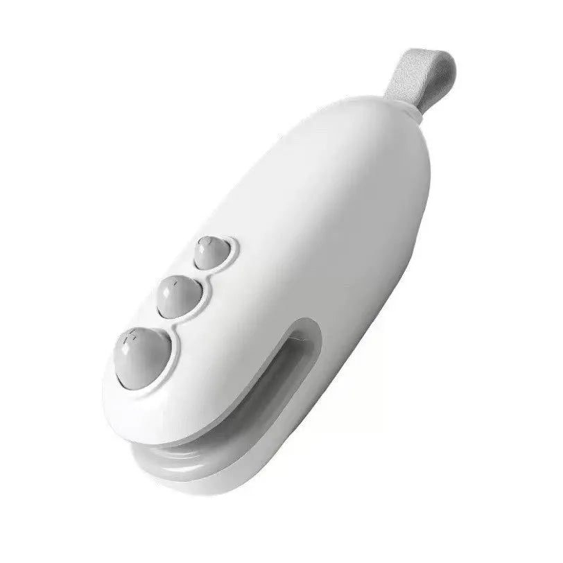Household mini sealing machine in ivory white with automatic electric thermal capper on surface