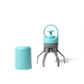 Blue and orange ABS plastic pet pooper scooper with claw design and bag dispenser