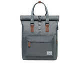 Polyester casual backpack showing computer pocket and zipper organisation in black colour