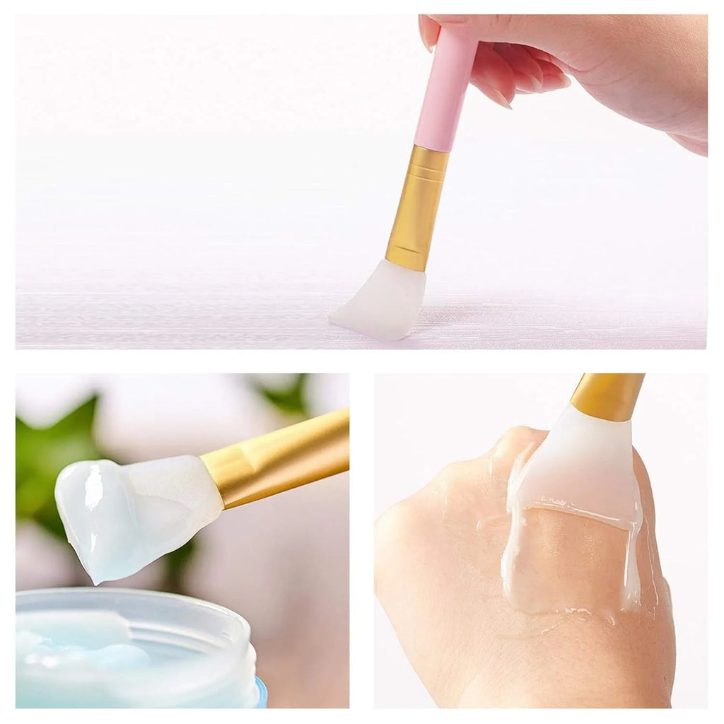 Reusable silicone face and body mask applicator spatula in six colour options.