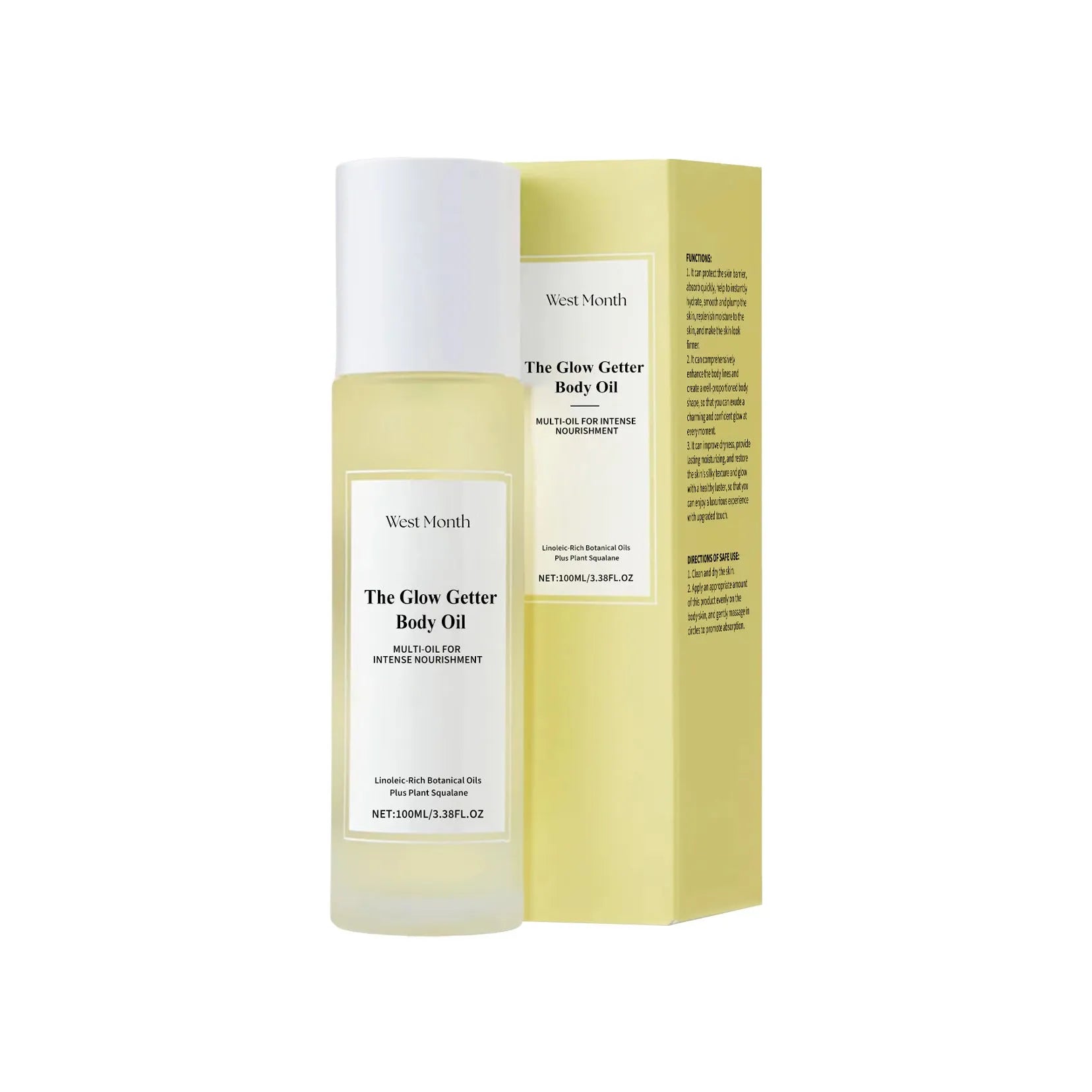 Nourishing and firming body care kit with skin massage oil and moisturising cream