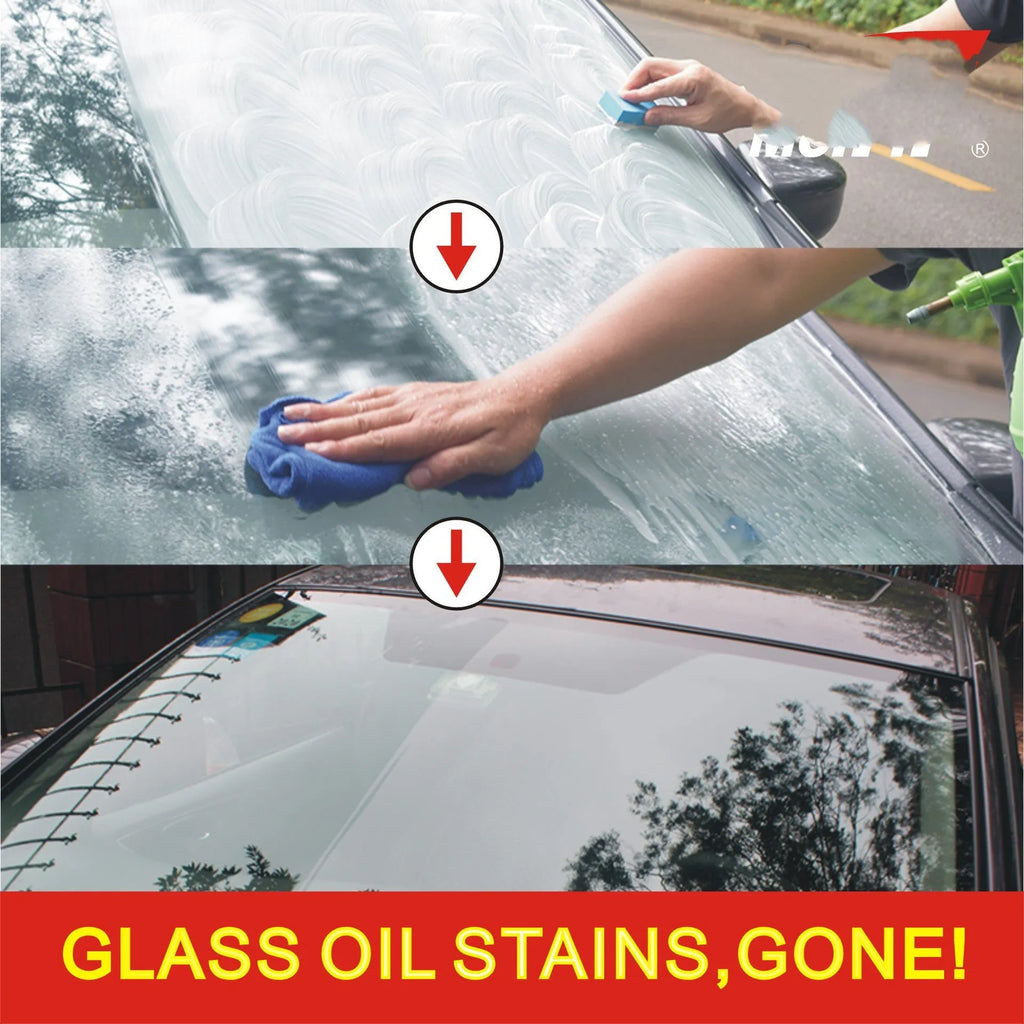 White English version bag containing 15ml glass rainproof spray for car windscreens and windows