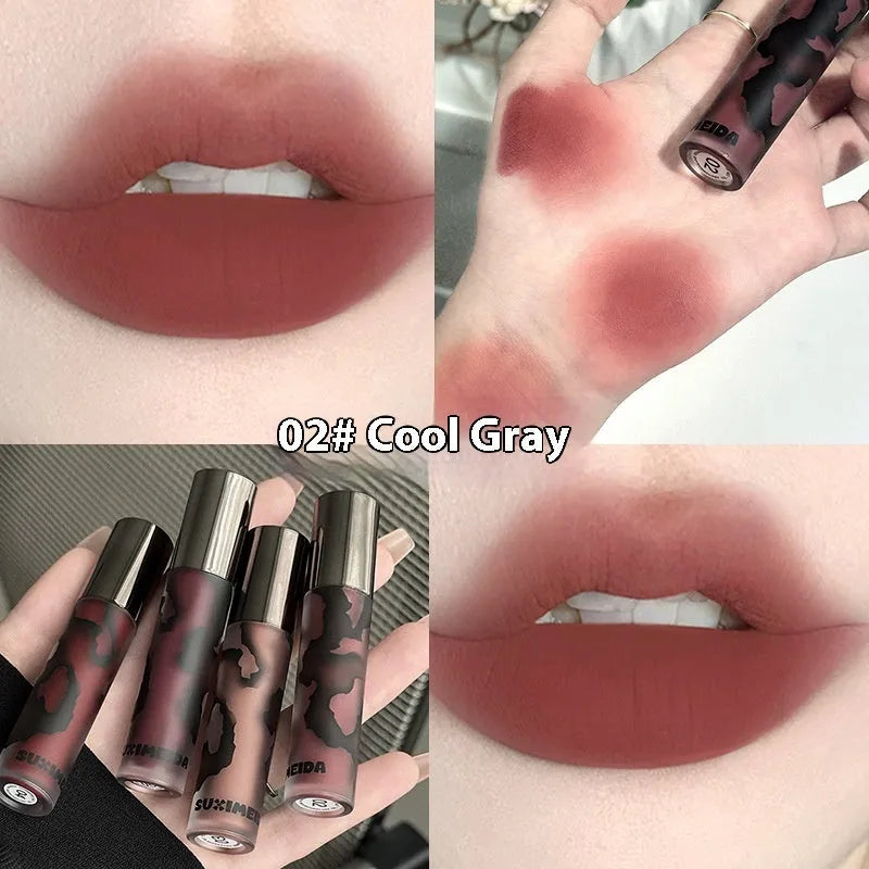 Lava Secret matte lipstick in five colour options including orange brown coffee and jujube red