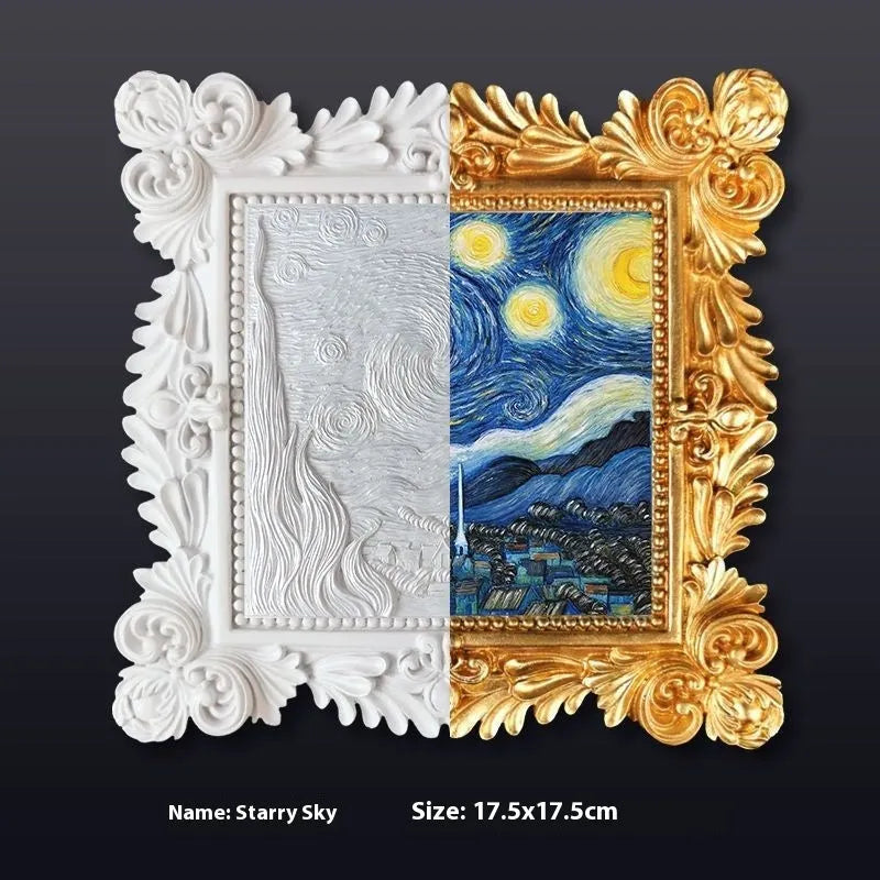 DIY oil painting kit with epoxy pottery paints showing Van Gogh Sunflowers design on canvas