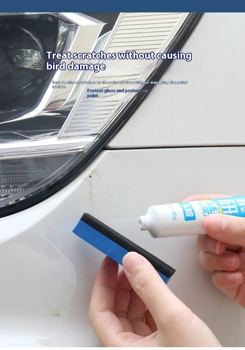 Car repair wax kit with grinding A wax, polishing B wax, and frosted sponge mop for vehicle paint scratch removal