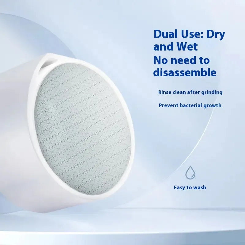 2-in-1 nano glass epilator and foot grinder device in two-tone style