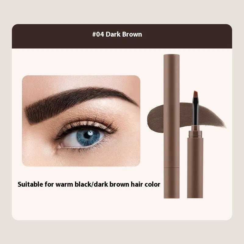 Double-headed eyebrow cream in five colour shades for natural brow definition