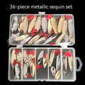 Metal pineapple sequin fishing lure dressings in gold and silver for iron jigs and false baits