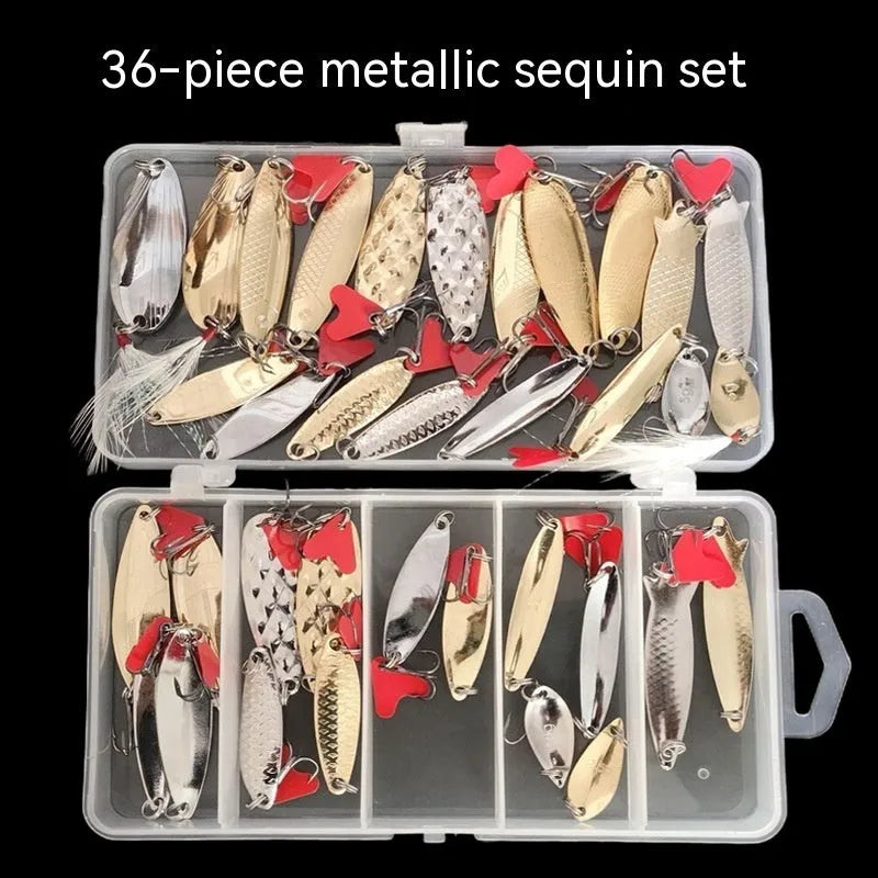 Metal pineapple sequin fishing lure dressings in gold and silver for iron jigs and false baits
