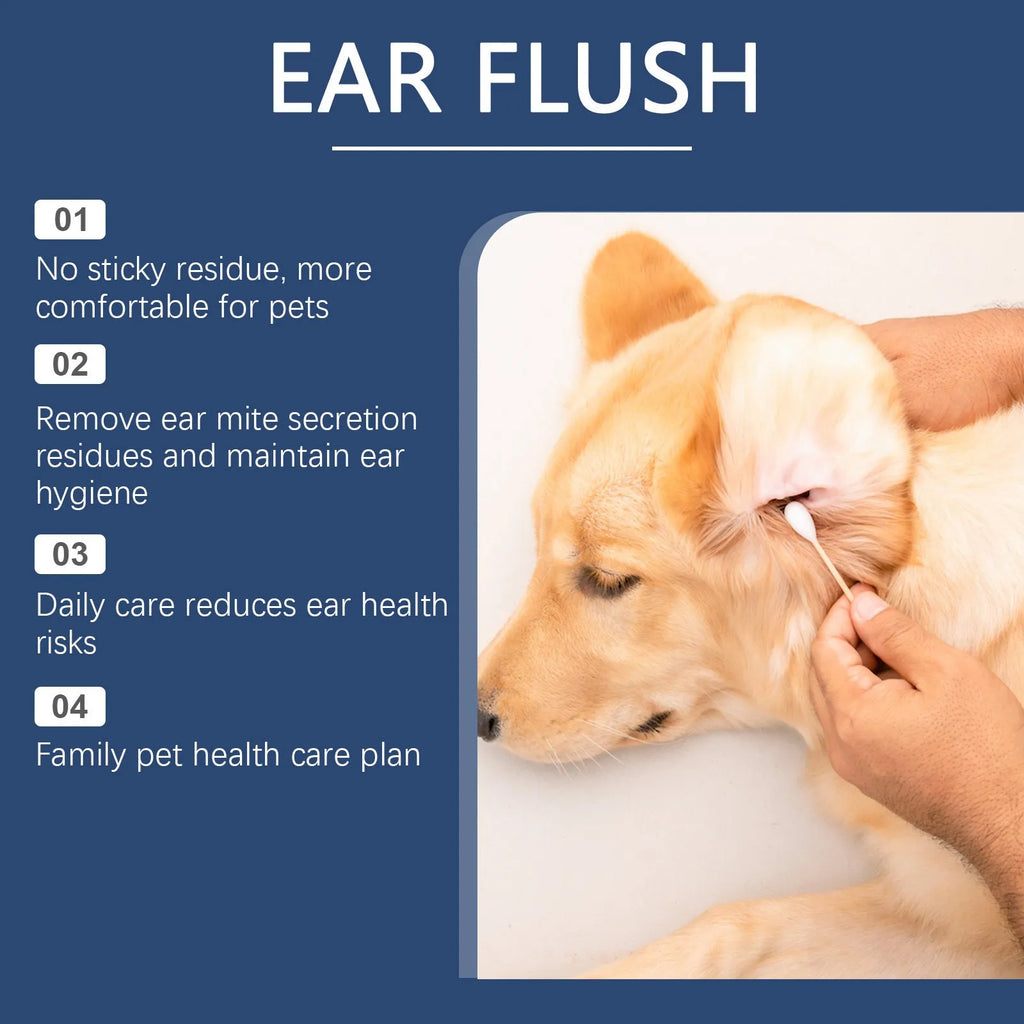 100ml bottle of gentle ear cleaner for dogs and cats for earwax removal