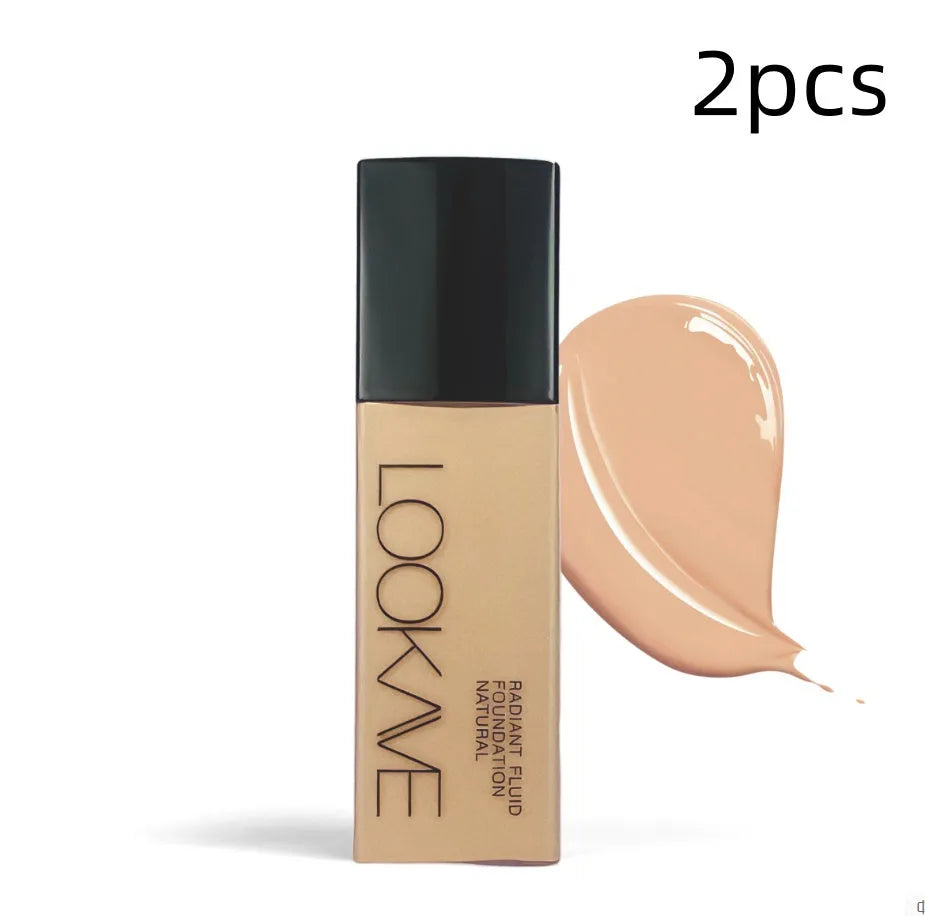 LOOKAVE matte liquid foundation bottle in 21g size showing cream formula