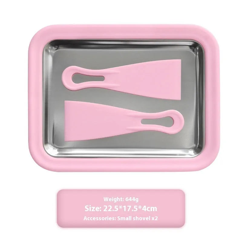 Children's DIY fried yogurt machine in green, pink, white, or rose red with aluminium gasket.