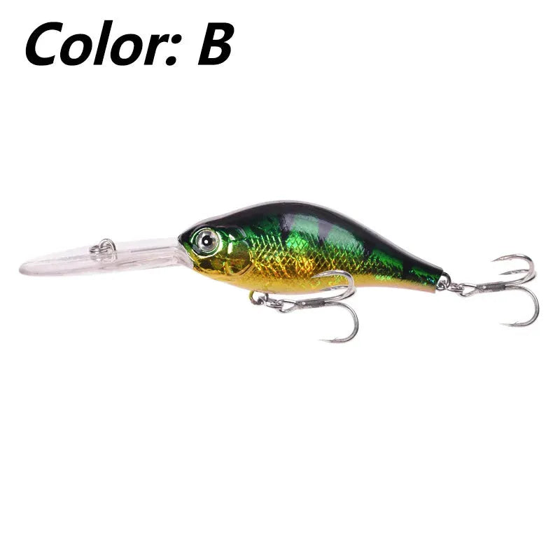 Floating rock little fat man mino fishing lure measuring 10.5cm with deep diving long tongue board