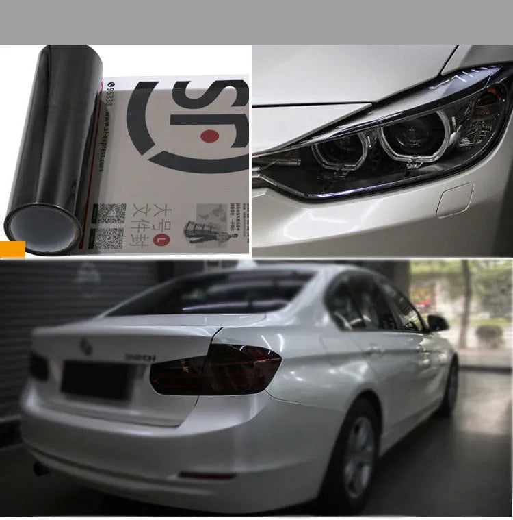 30cm wide TPU car lamp protective film roll for large LED lampshades in dark grey colour