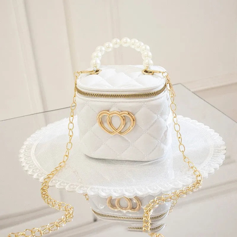 PVC bucket gel bag with heart pattern in multiple colour options
