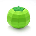 Green natural rubber dog squeaky toy for aggressive chewers